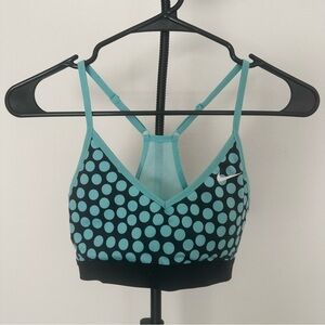 Nike Women's Pro Indy Bra - polka dot (Tiffany Blue/Turquoise)